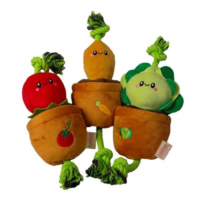 Tomato Treat-and-Tug Dog Toy